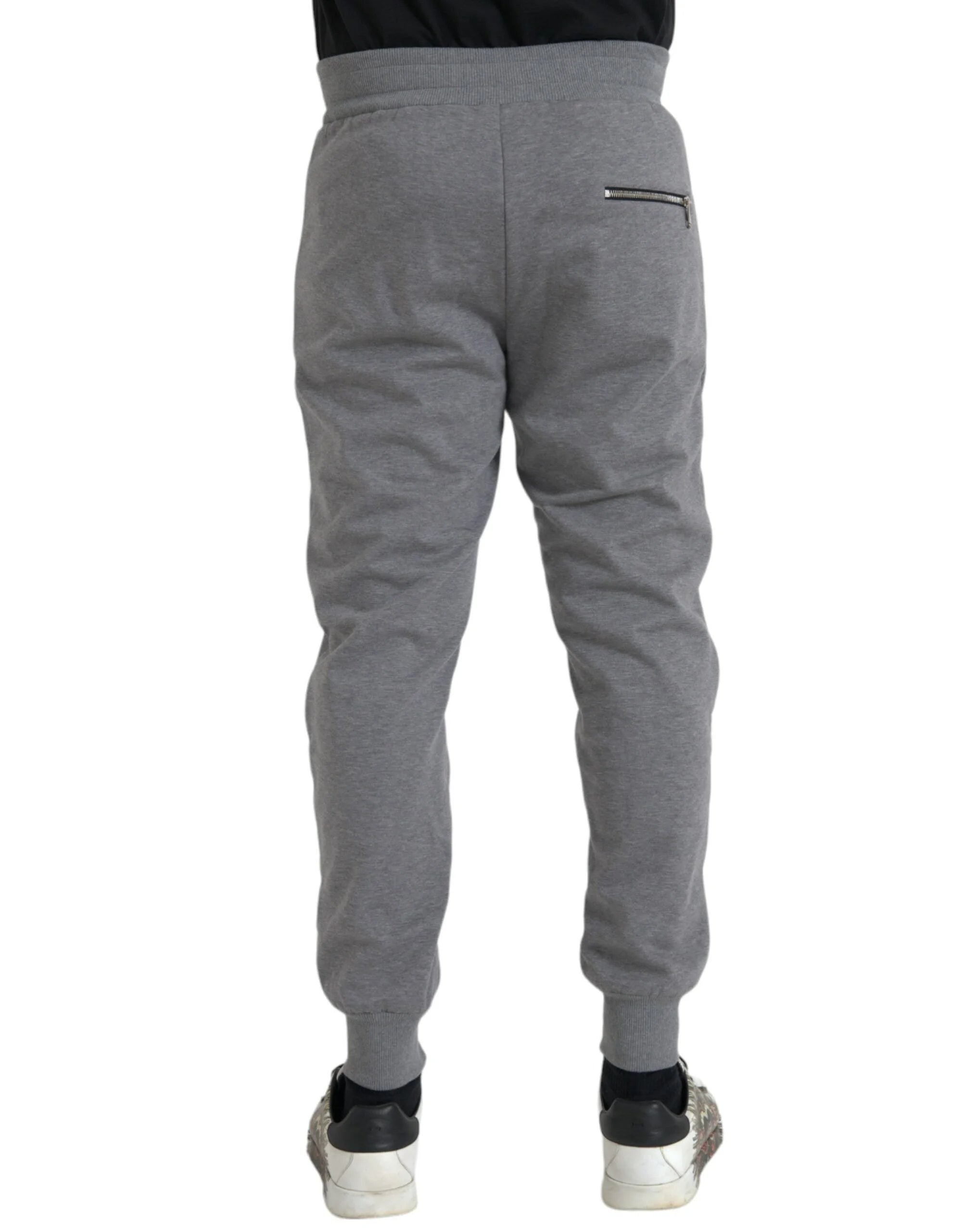 Dolce & Gabbana Gray Cotton Jogger Skinny Sweatpants Pants - IT48 | M - Joggers