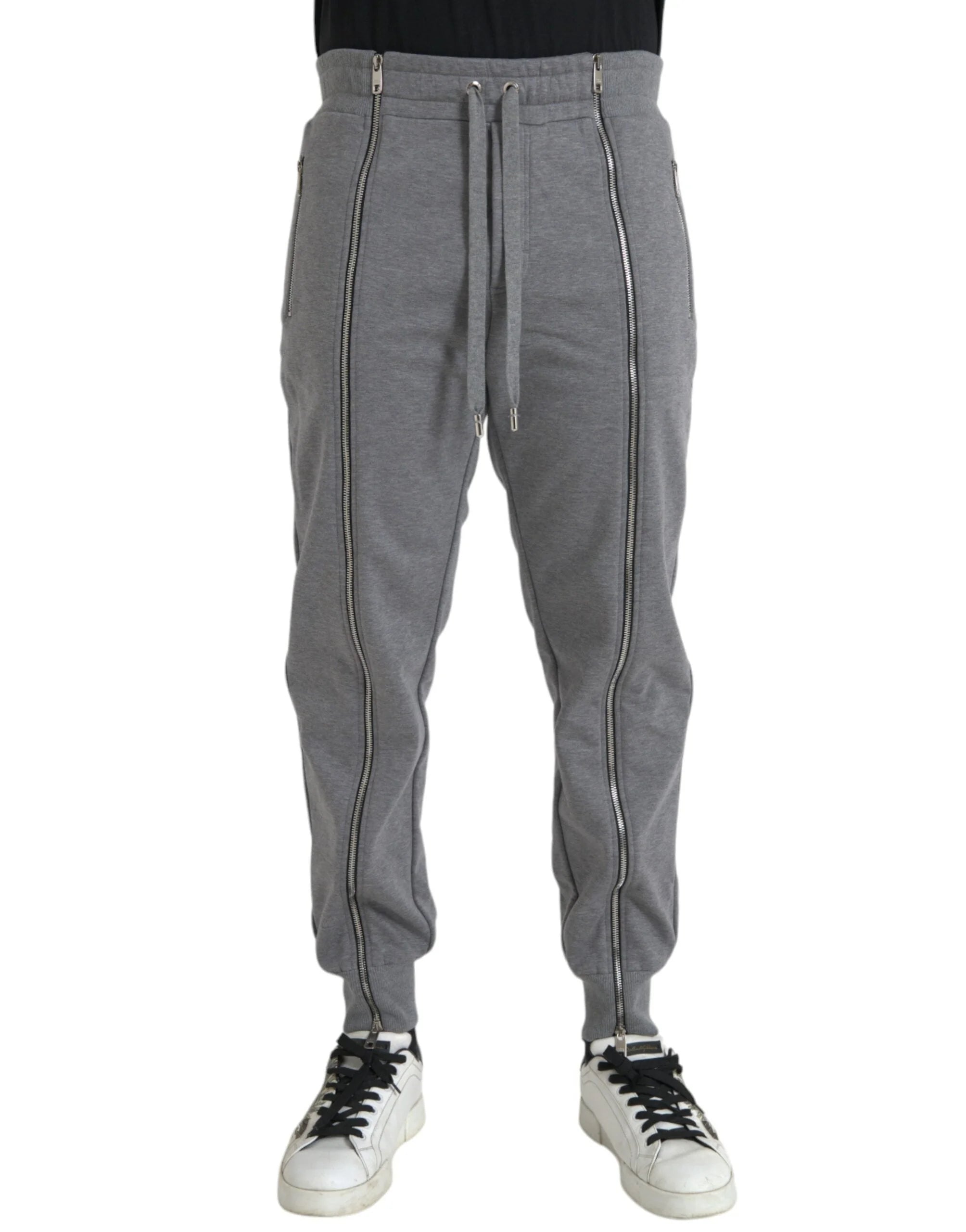 Dolce & Gabbana Gray Cotton Jogger Skinny Sweatpants Pants - IT48 | M - Joggers