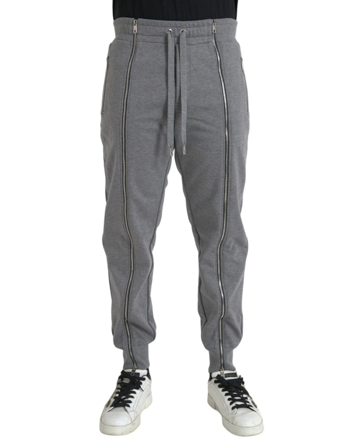 Dolce & Gabbana Gray Cotton Jogger Skinny Sweatpants Pants - IT48 | M - Joggers