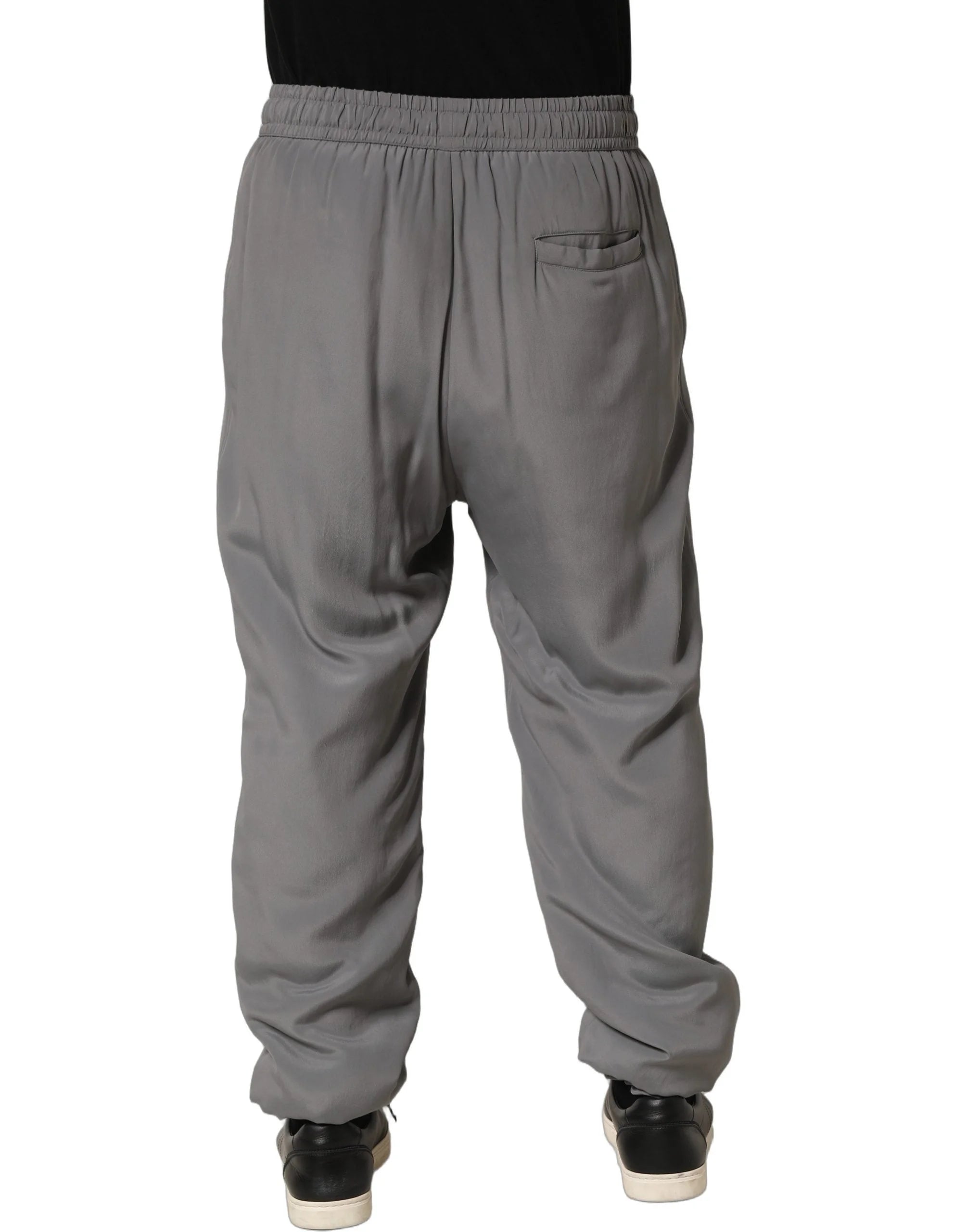 Dolce & Gabbana Gray Cotton Jogger Sweatpants Trouser Pants - IT48 | M