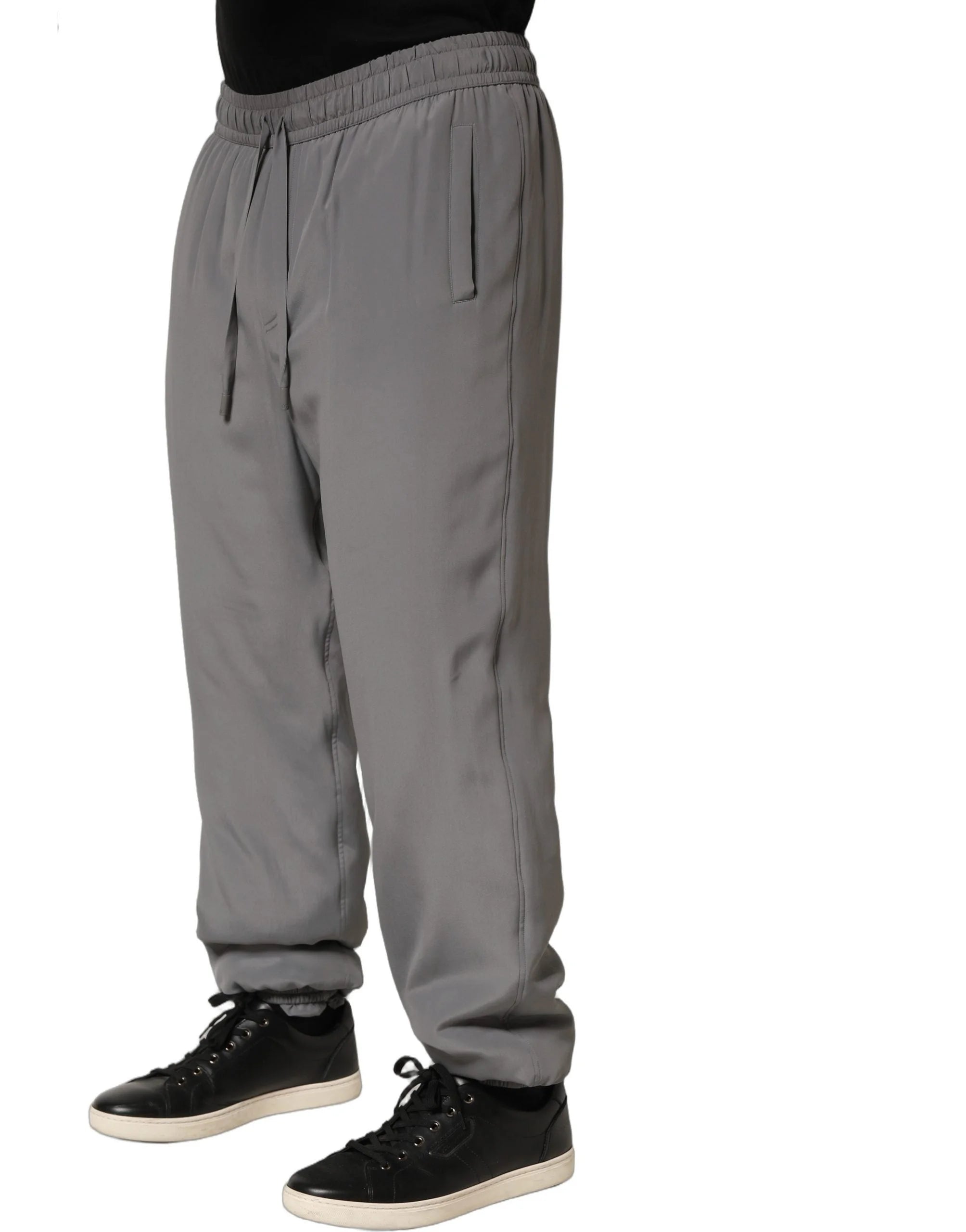 Dolce & Gabbana Gray Cotton Jogger Sweatpants Trouser Pants - IT48 | M