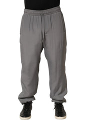 Dolce & Gabbana Gray Cotton Jogger Sweatpants Trouser Pants - IT48 | M