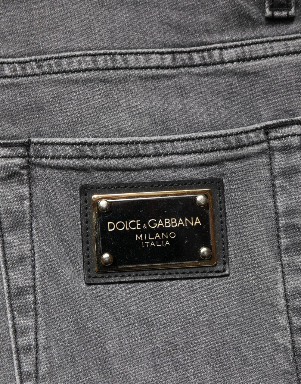 Dolce & Gabbana Gray Cotton Mid Waist Skinny Denim Jeans - IT44 | XS