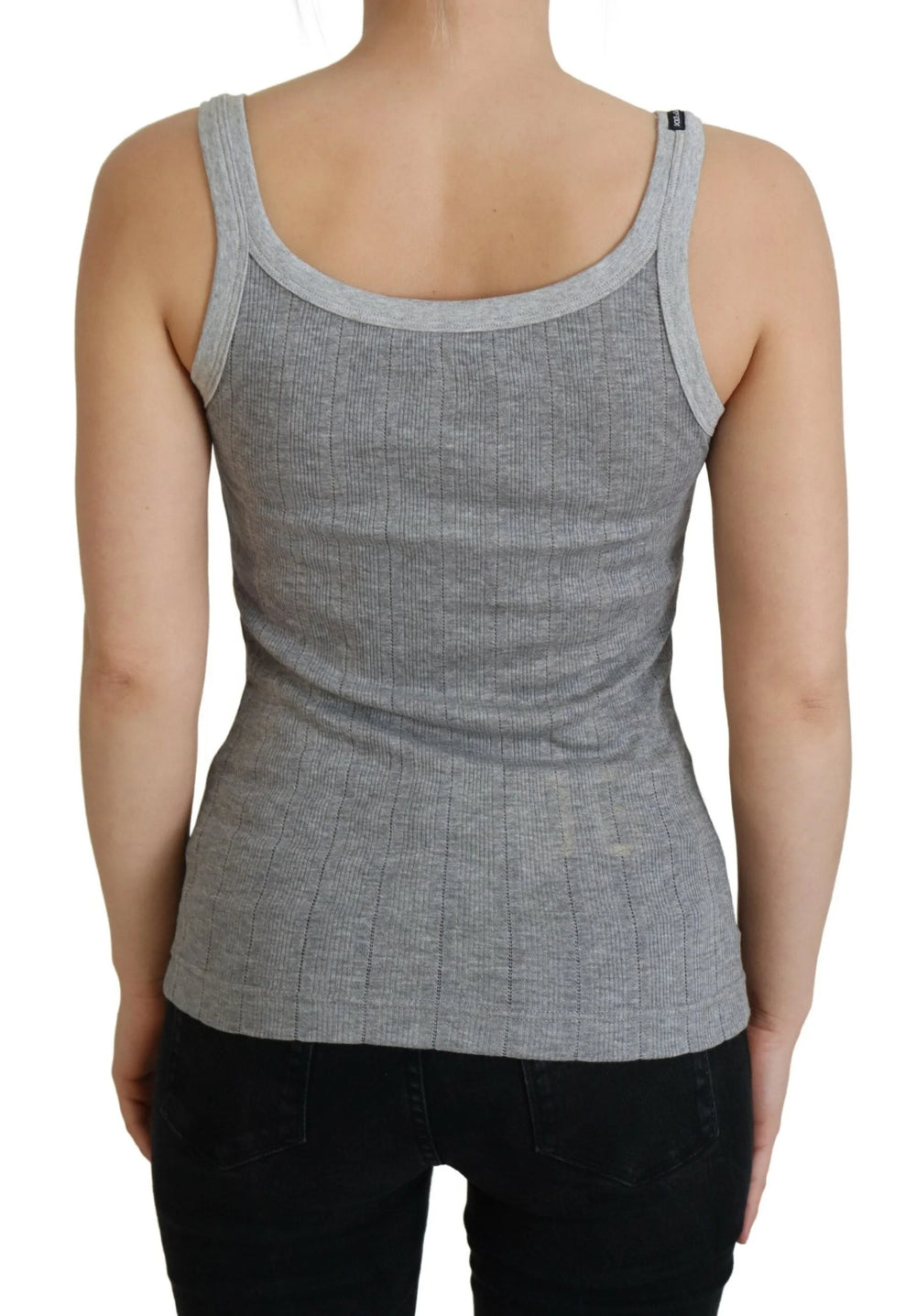 Dolce & Gabbana Gray Cotton Modal Canotta Tank Top T-shirt - IT38 | XS - Tank Tops