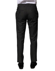 Dolce & Gabbana Gray Cotton Patterned Formal Pants - IT44 | XS - Trousers