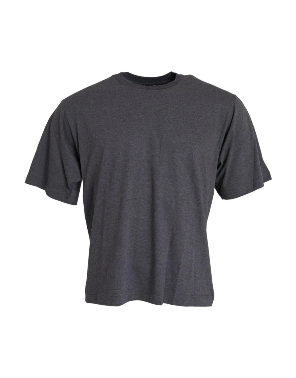 Dolce & Gabbana Gray Cotton Round Neck Short Sleeve T-shirt - T-Shirts