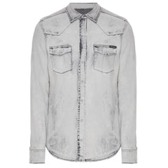 Dolce & Gabbana Gray Cotton Shirt - IT39 | S - Shirts