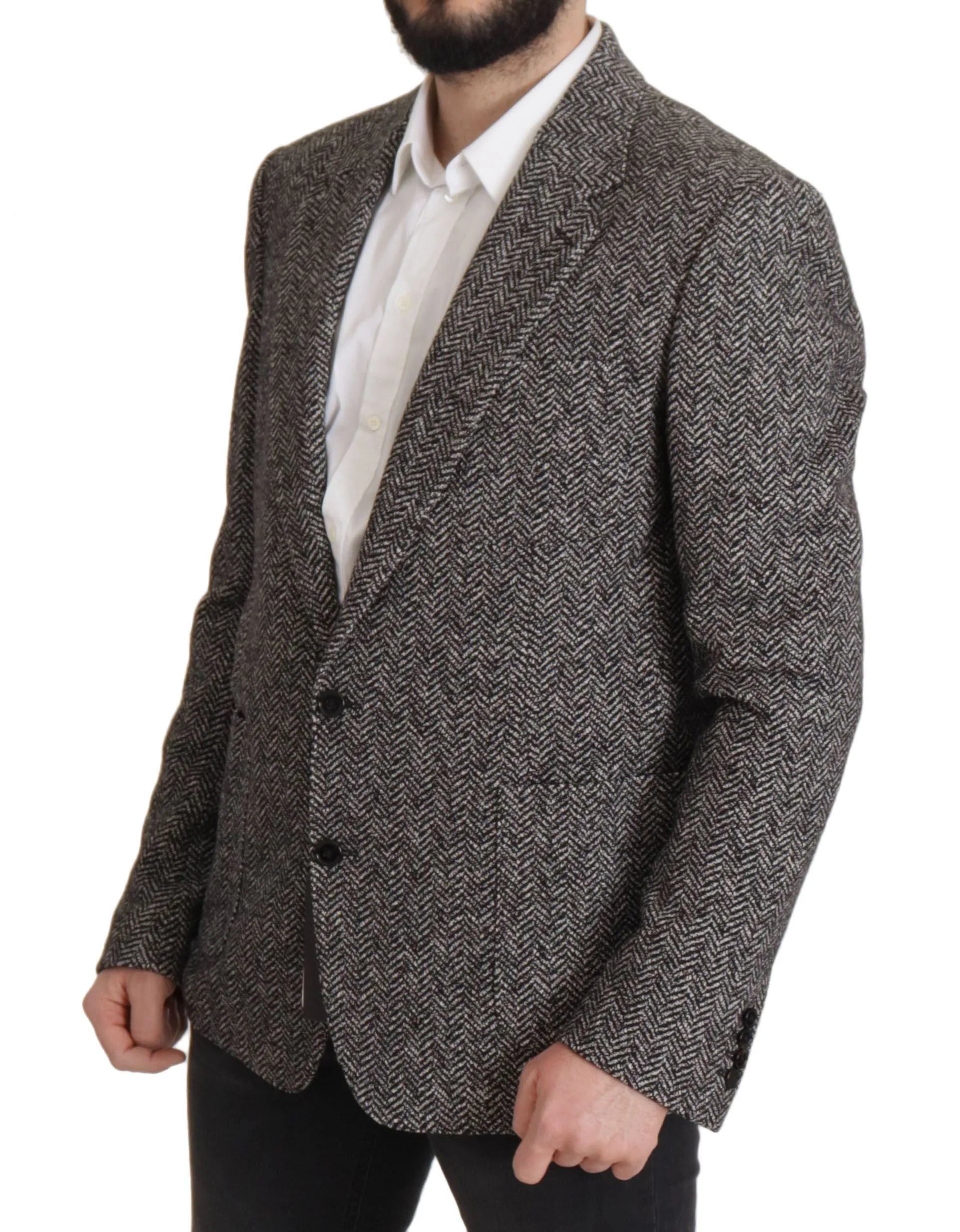 Dolce & Gabbana Gray Cotton Single Breasted Fantasy Blazer - IT44 | XS - Sport Jackets