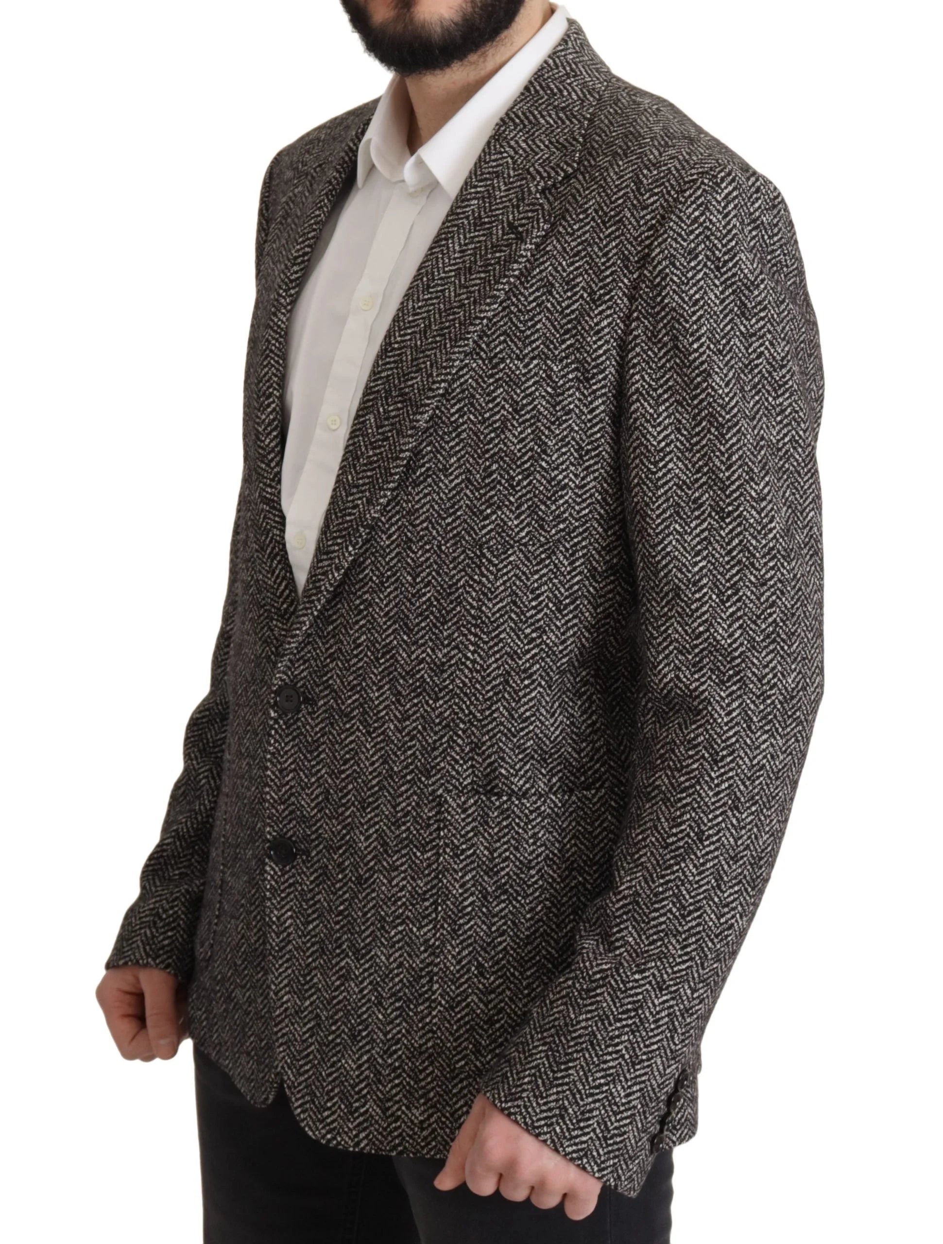 Dolce & Gabbana Gray Cotton Single Breasted Fantasy Blazer - IT44 | XS - Sport Jackets