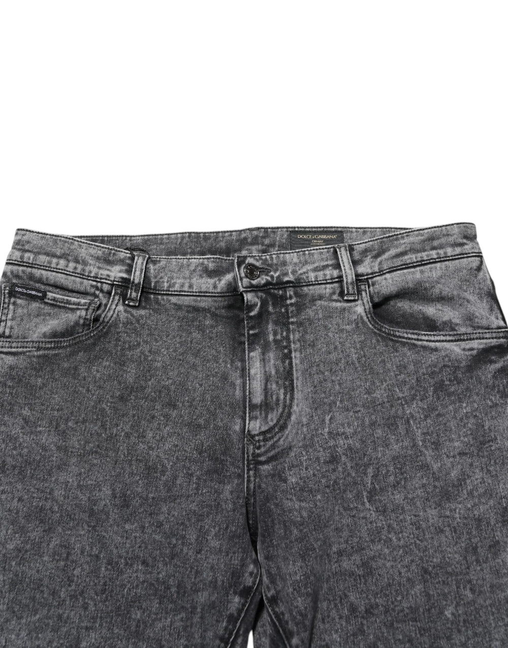 Dolce & Gabbana Gray Cotton Slim Fit Denim Trouser Jeans - IT56 | XXL - Jeans