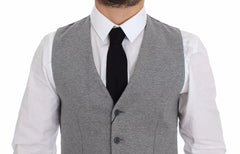 Dolce & Gabbana Gray Cotton Stretch Dress Vest Blazer - IT44 | XS - Vests