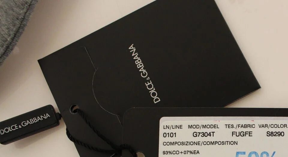 Dolce & Gabbana Gray Cotton Stretch Dress Vest Blazer - IT44 | XS - Vests