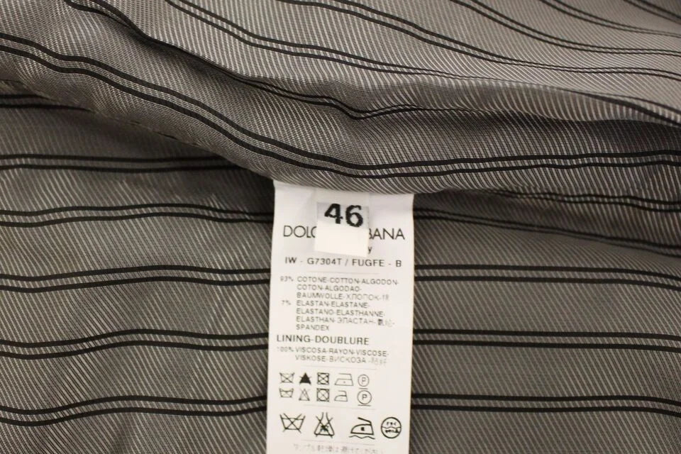 Dolce & Gabbana Gray Cotton Stretch Dress Vest Blazer - IT44 | XS - Vests