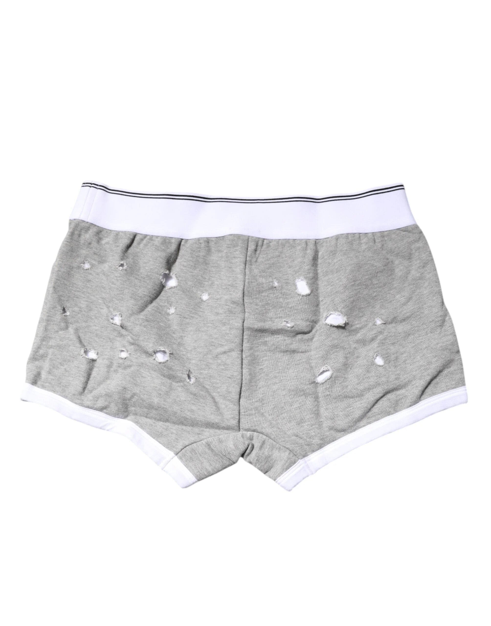 Dolce & Gabbana Gray Cotton Stretch Regular Boxer Underwear - Boxer Briefs