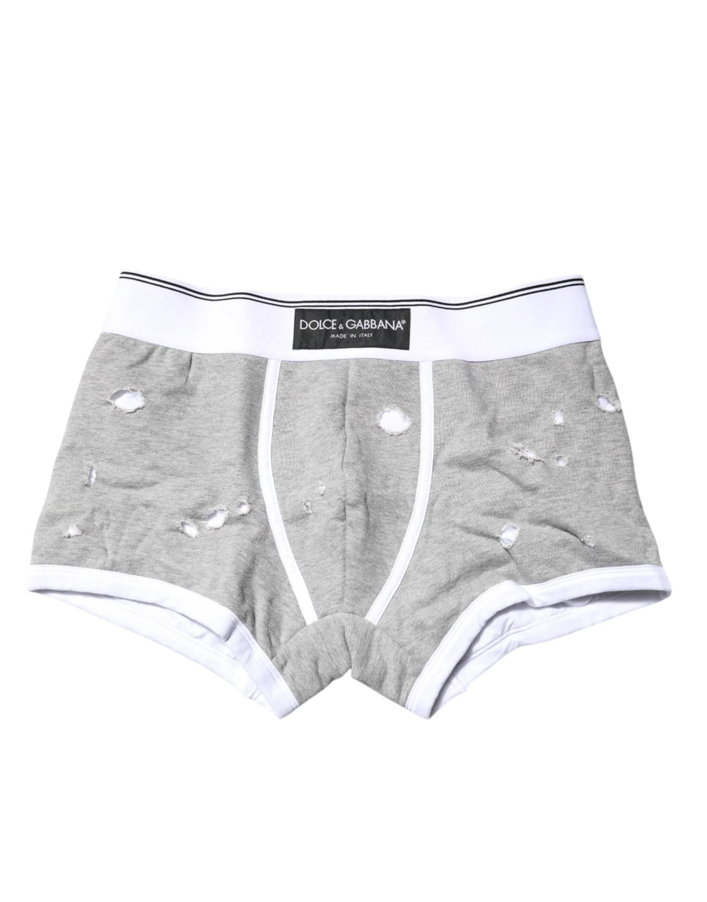 Dolce & Gabbana Gray Cotton Stretch Regular Boxer Underwear - Boxer Briefs