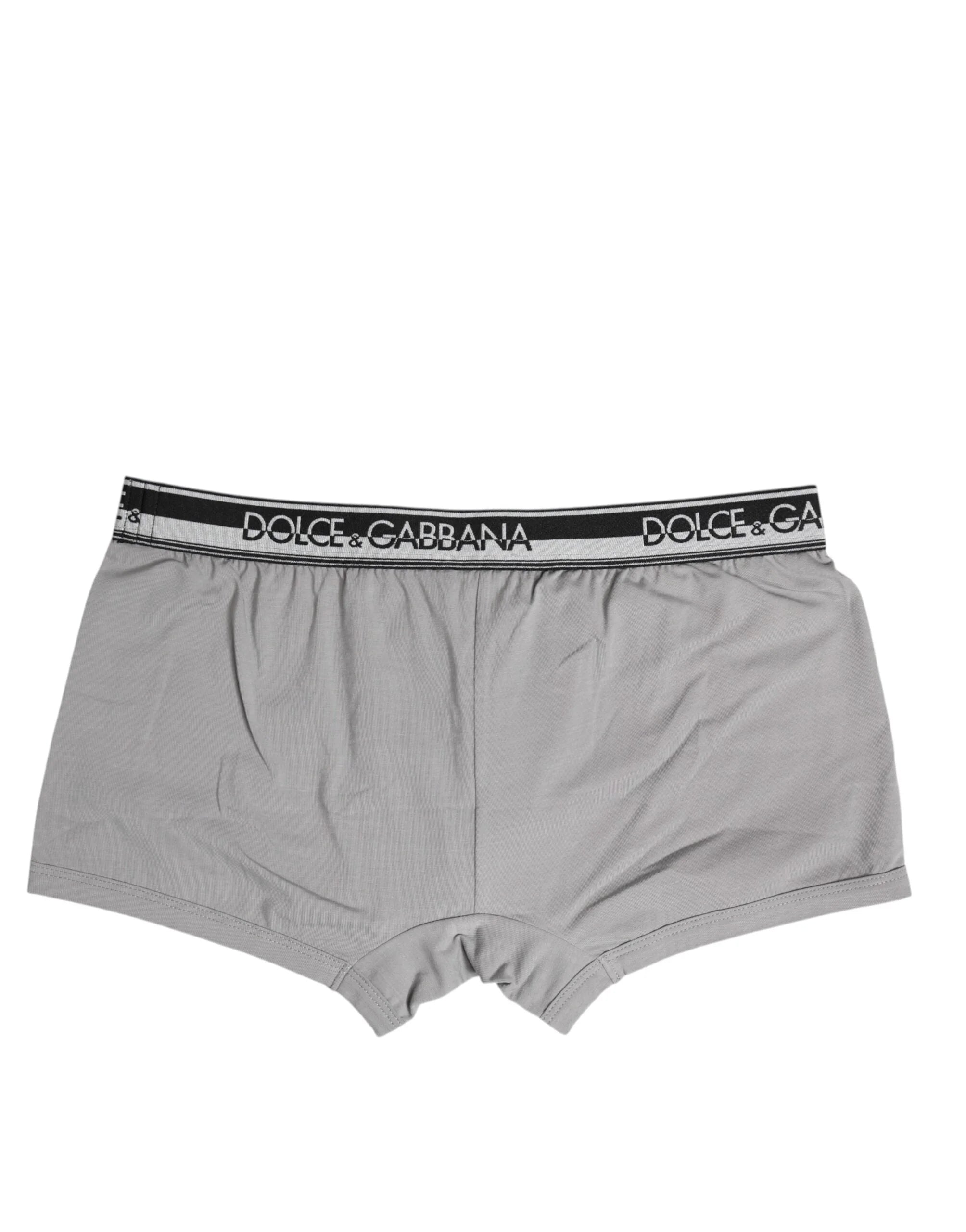 Dolce & Gabbana Gray Cotton Stretch Regular Boxer Underwear - IT4 | S - Boxer Briefs