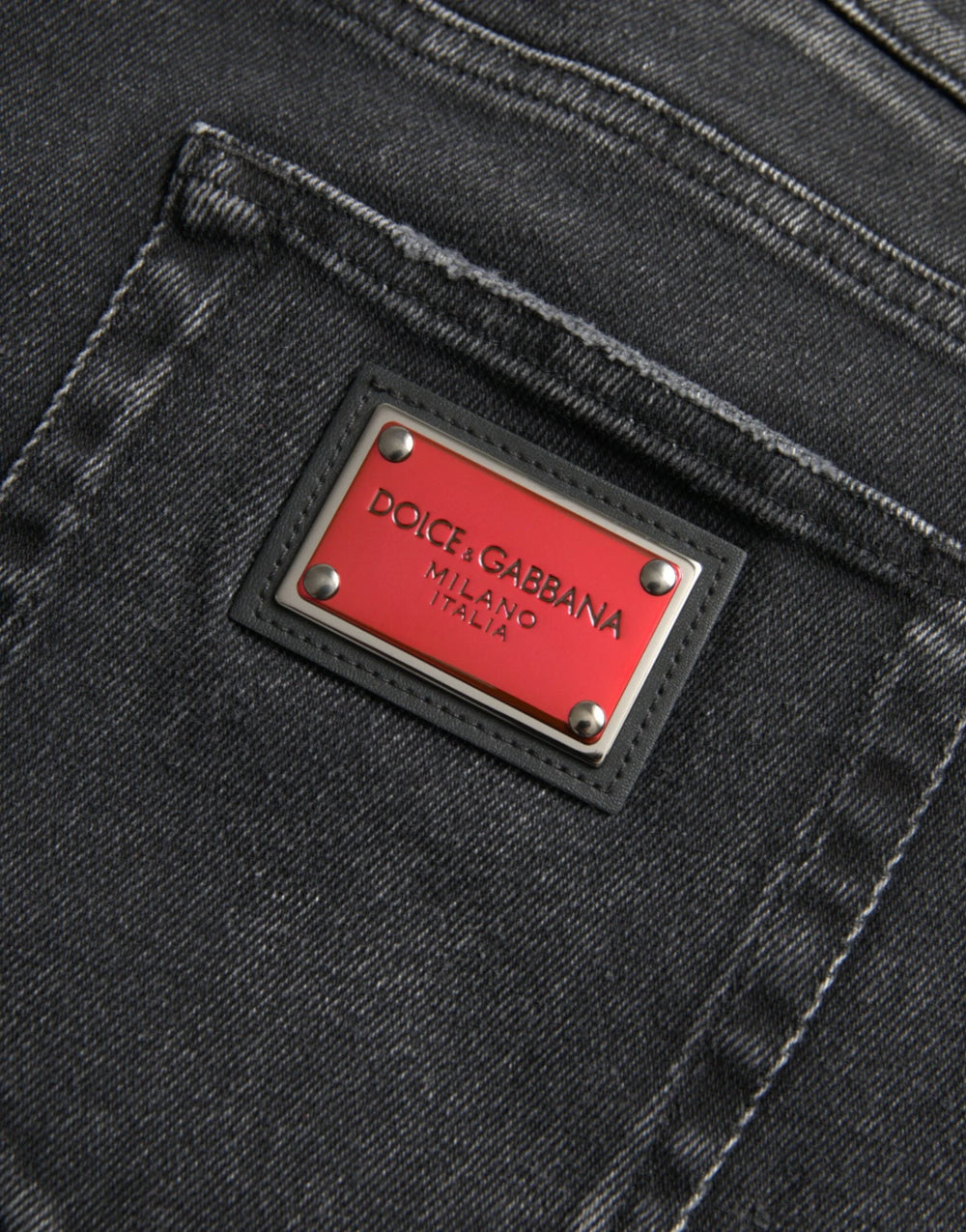 Dolce & Gabbana Gray Cotton Stretch Skinny Denim Logo Jeans - IT56 | XL - Jeans