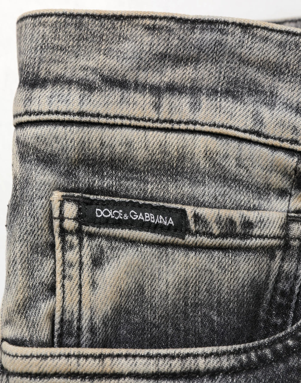 Dolce & Gabbana Gray Cotton Stretch Slim Fit Men Denim Jeans - IT56 | XXL - Jeans