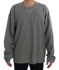 Dolce & Gabbana Gray Crewneck Pullover Silk Sweater - IT48 | M - Sweaters