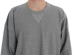 Dolce & Gabbana Gray Crewneck Pullover Silk Sweater - IT48 | M - Sweaters