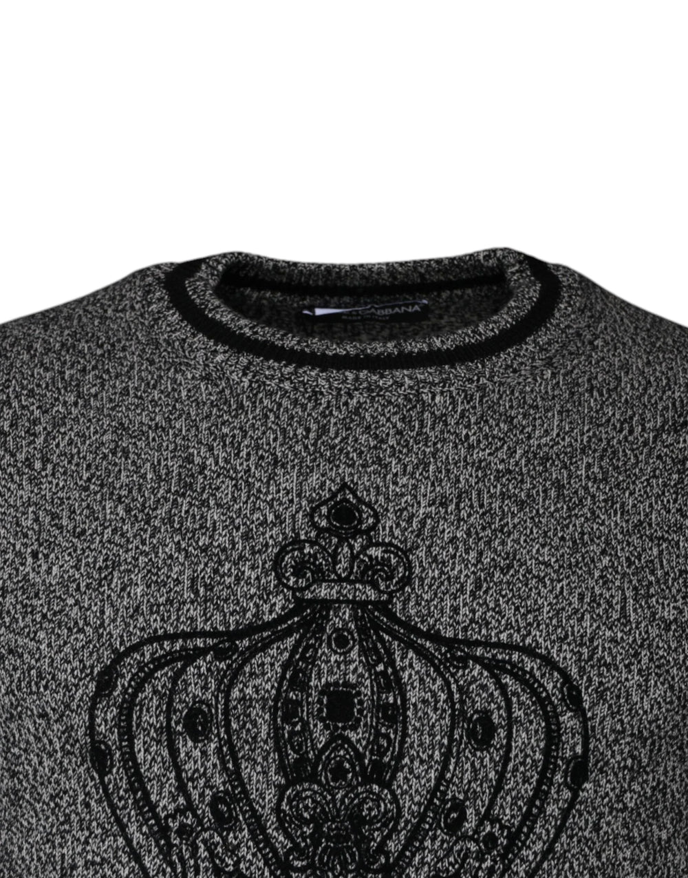 Dolce & Gabbana Gray Crown King Cashmere Pullover Sweater - IT46 | S - Sweaters