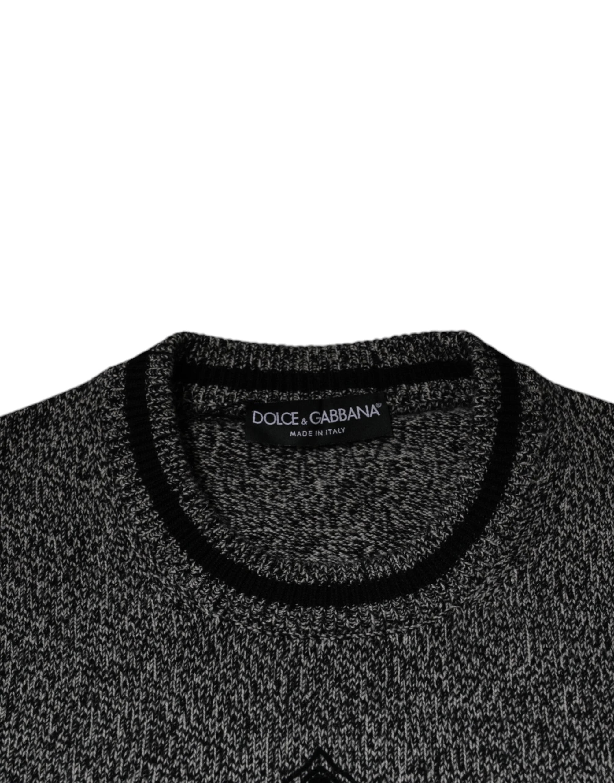 Dolce & Gabbana Gray Crown King Cashmere Pullover Sweater - IT46 | S - Sweaters