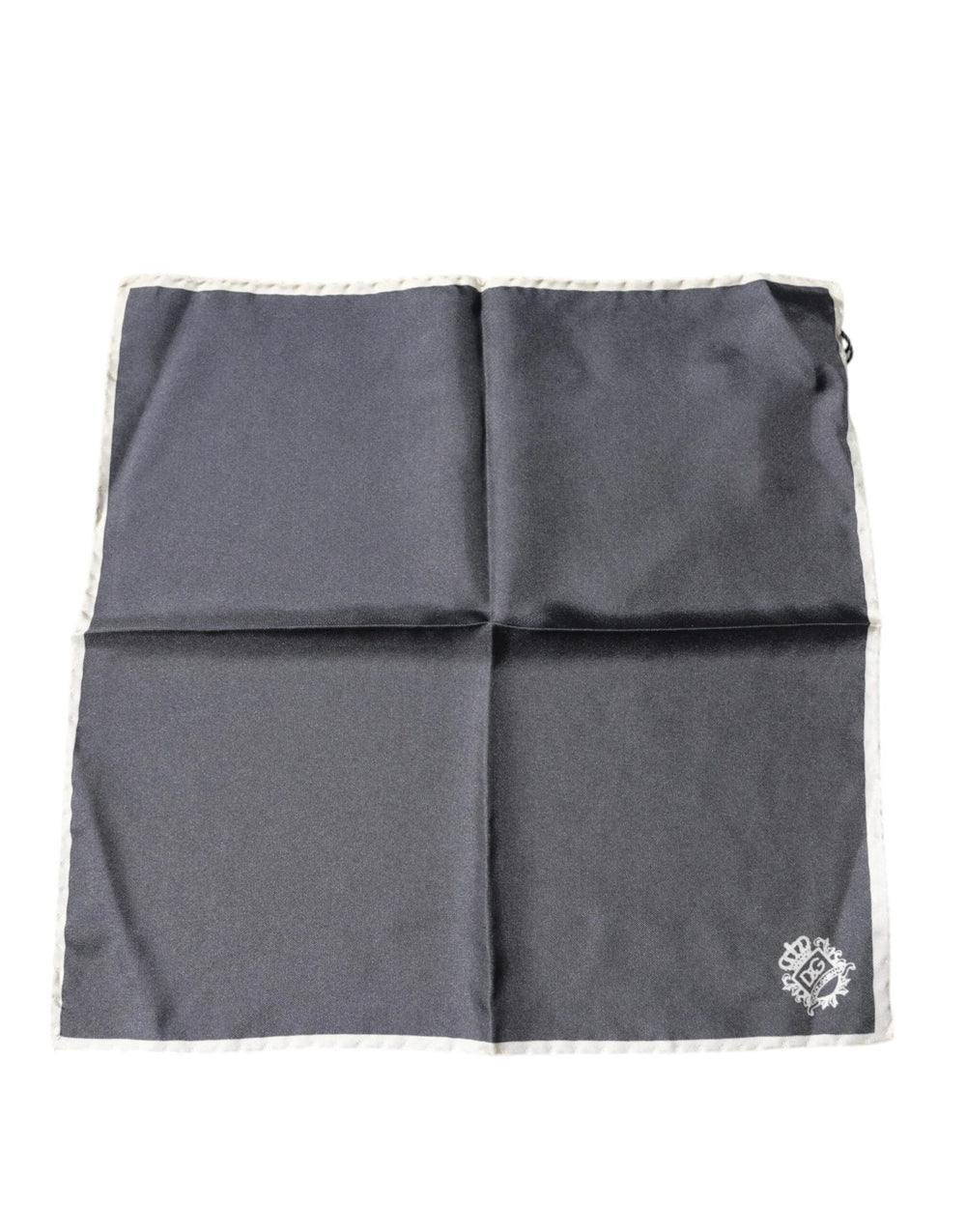Dolce & Gabbana Gray Crown Logo Square Handkerchief Scarf - Scarves & Shawls