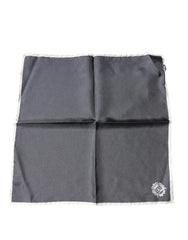 Dolce & Gabbana Gray Crown Logo Square Handkerchief Scarf - Scarves & Shawls