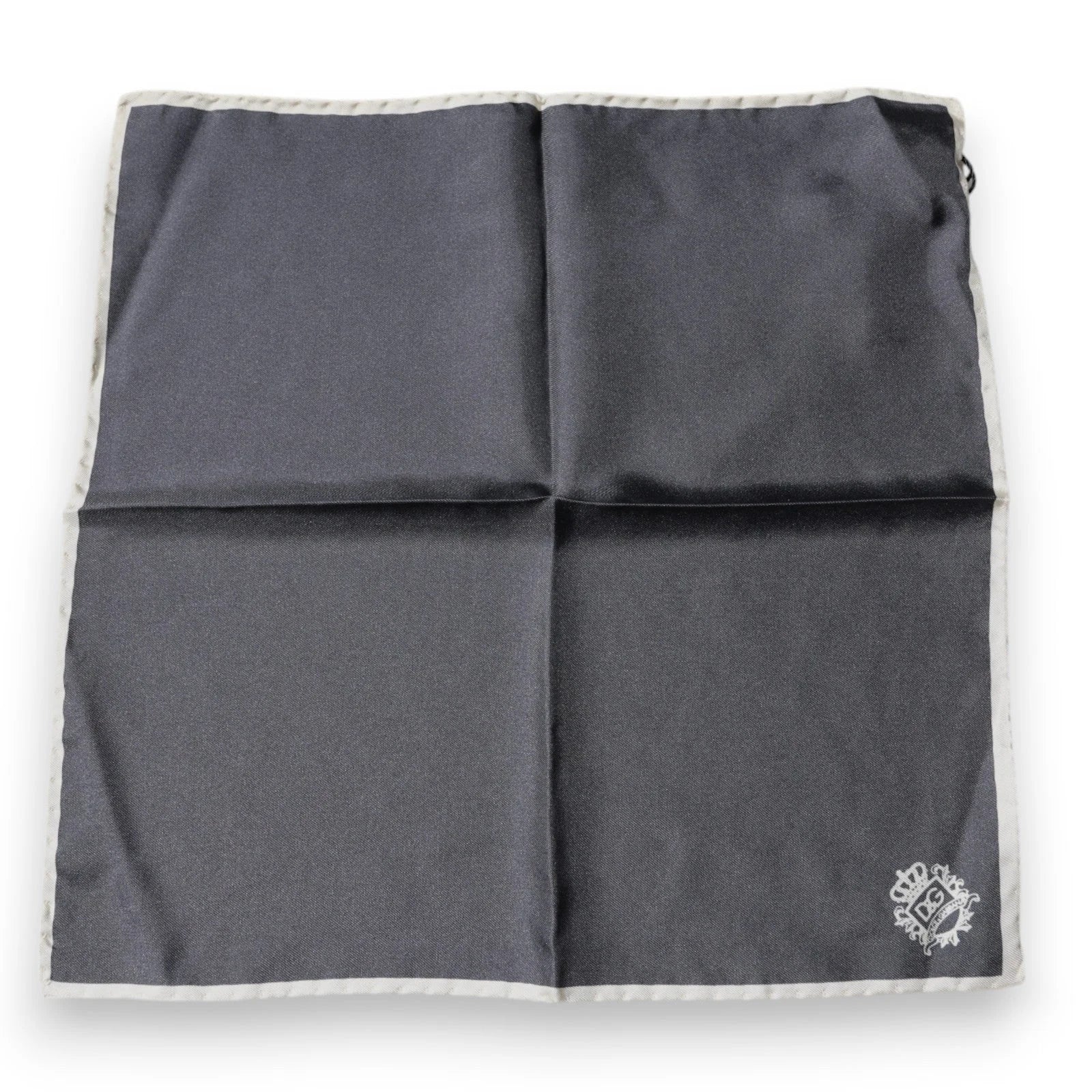 Dolce & Gabbana Gray Crown Logo Square Handkerchief Scarf - Scarves & Shawls