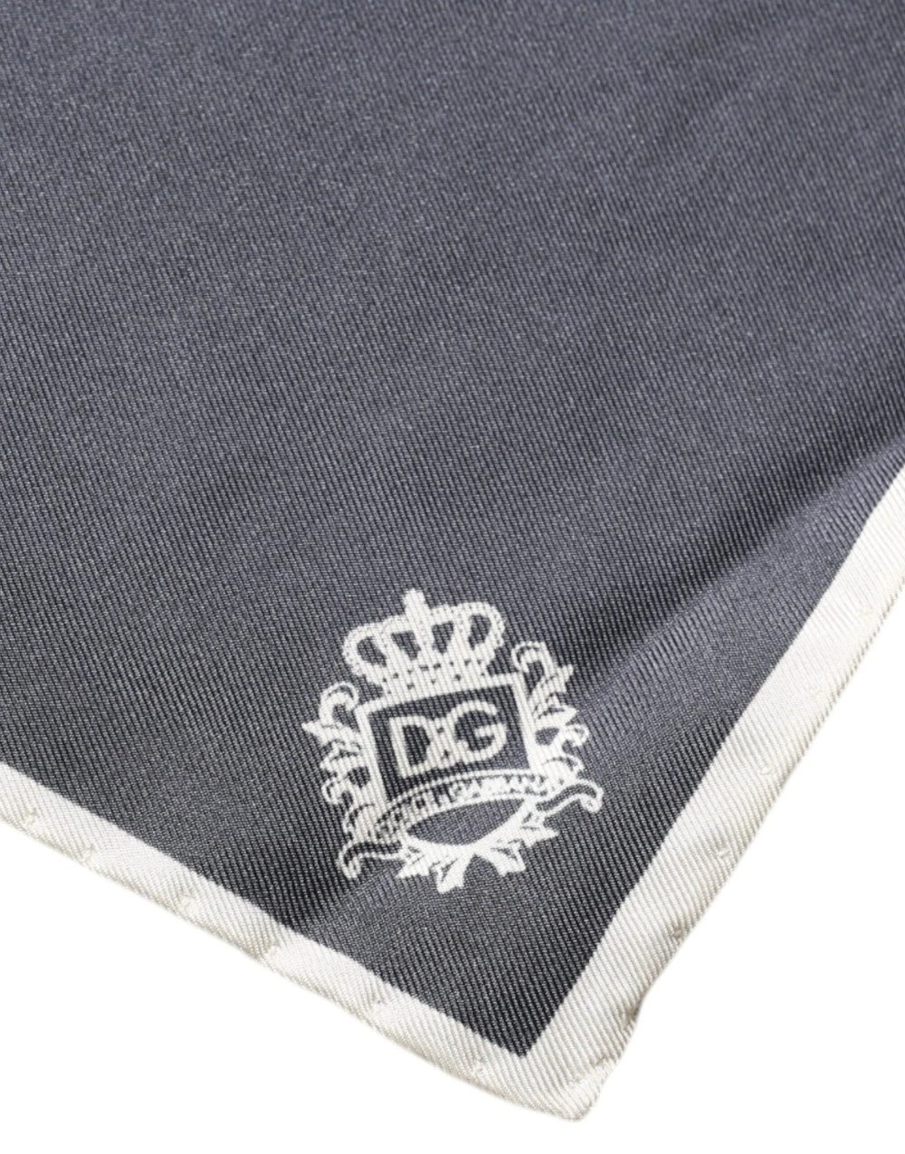 Dolce & Gabbana Gray Crown Logo Square Handkerchief Scarf - Scarves & Shawls