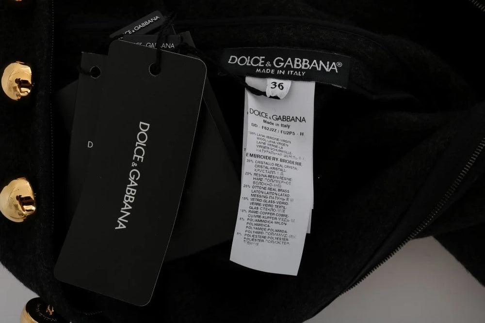 Dolce & Gabbana Gray Crystal ’Dreaming of My Prince’ Dress - IT36 | XS - Dresses