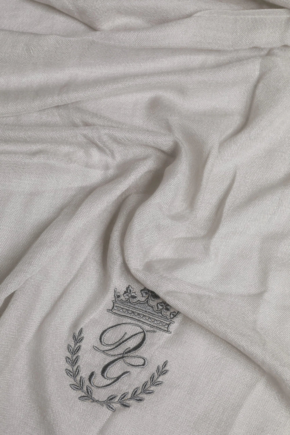 Dolce & Gabbana Gray DG Crown Neck Warmer Wrap Shawl Scarf - Scarves & Shawls