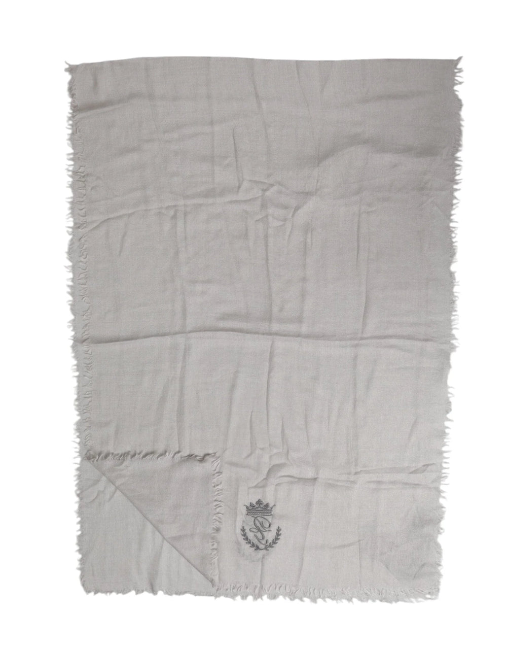 Dolce & Gabbana Gray DG Crown Neck Warmer Wrap Shawl Scarf - Scarves & Shawls