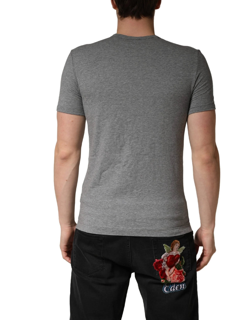 Dolce & Gabbana Gray DG Logo Crew Neck Men Underwear T-shirt - IT3 | XS