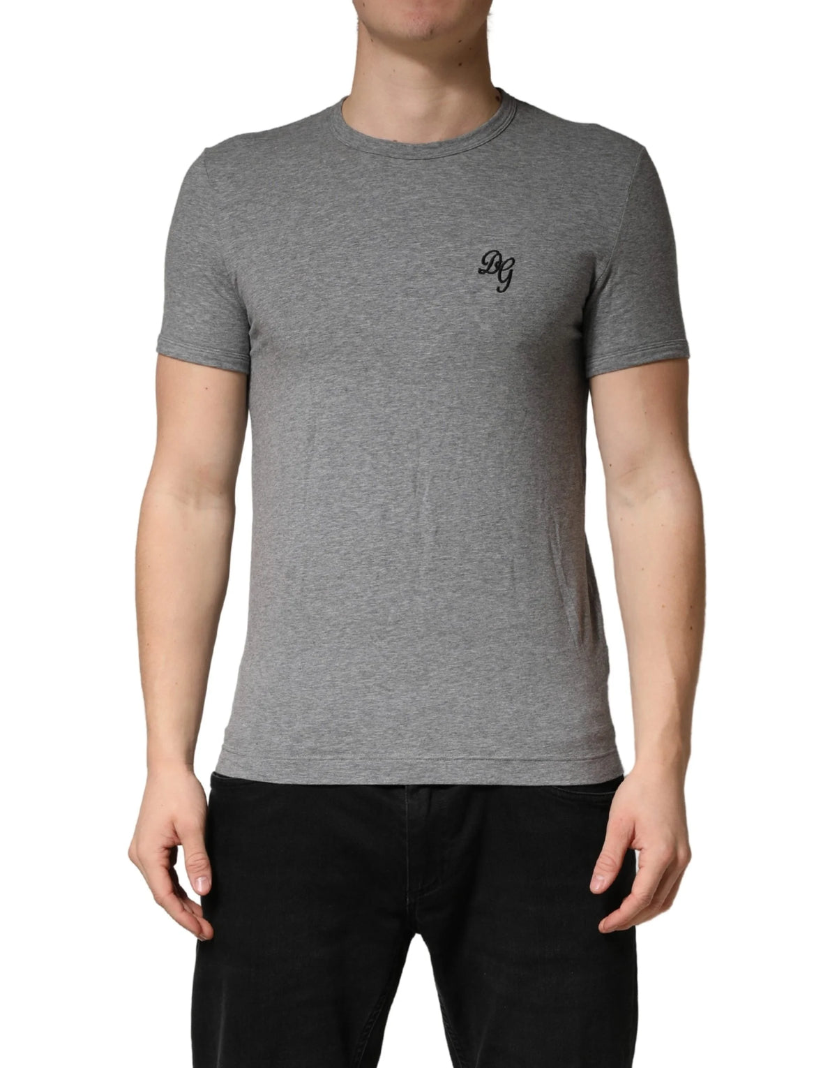 Dolce & Gabbana Gray DG Logo Crew Neck Men Underwear T-shirt - IT3 | XS