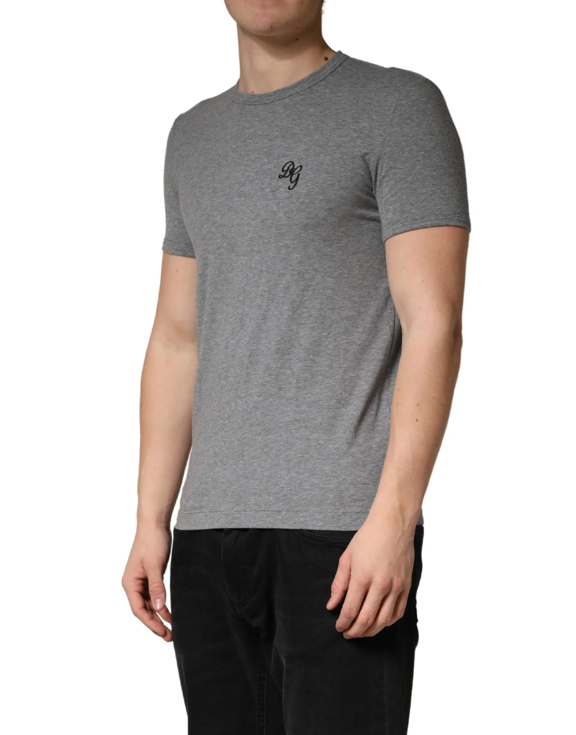 Dolce & Gabbana Gray DG Logo Crew Neck Men Underwear T-shirt - IT3 | XS