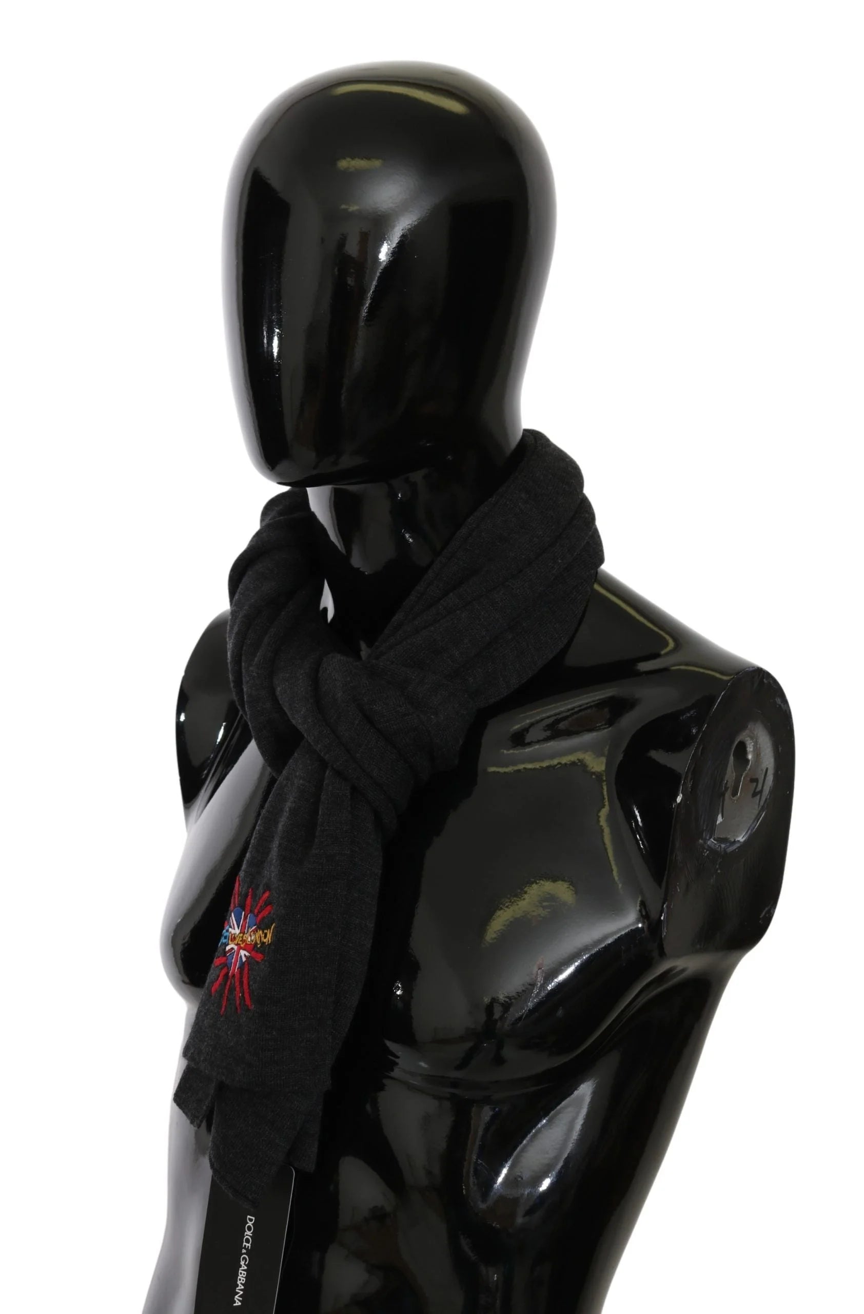 Dolce & Gabbana Gray #DGLovesLondon Wool Wrap Wool Scarf - Scarves & Shawls