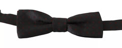 Dolce & Gabbana Gray Dotted Silk Adjustable Neck Bow Tie - Neckties