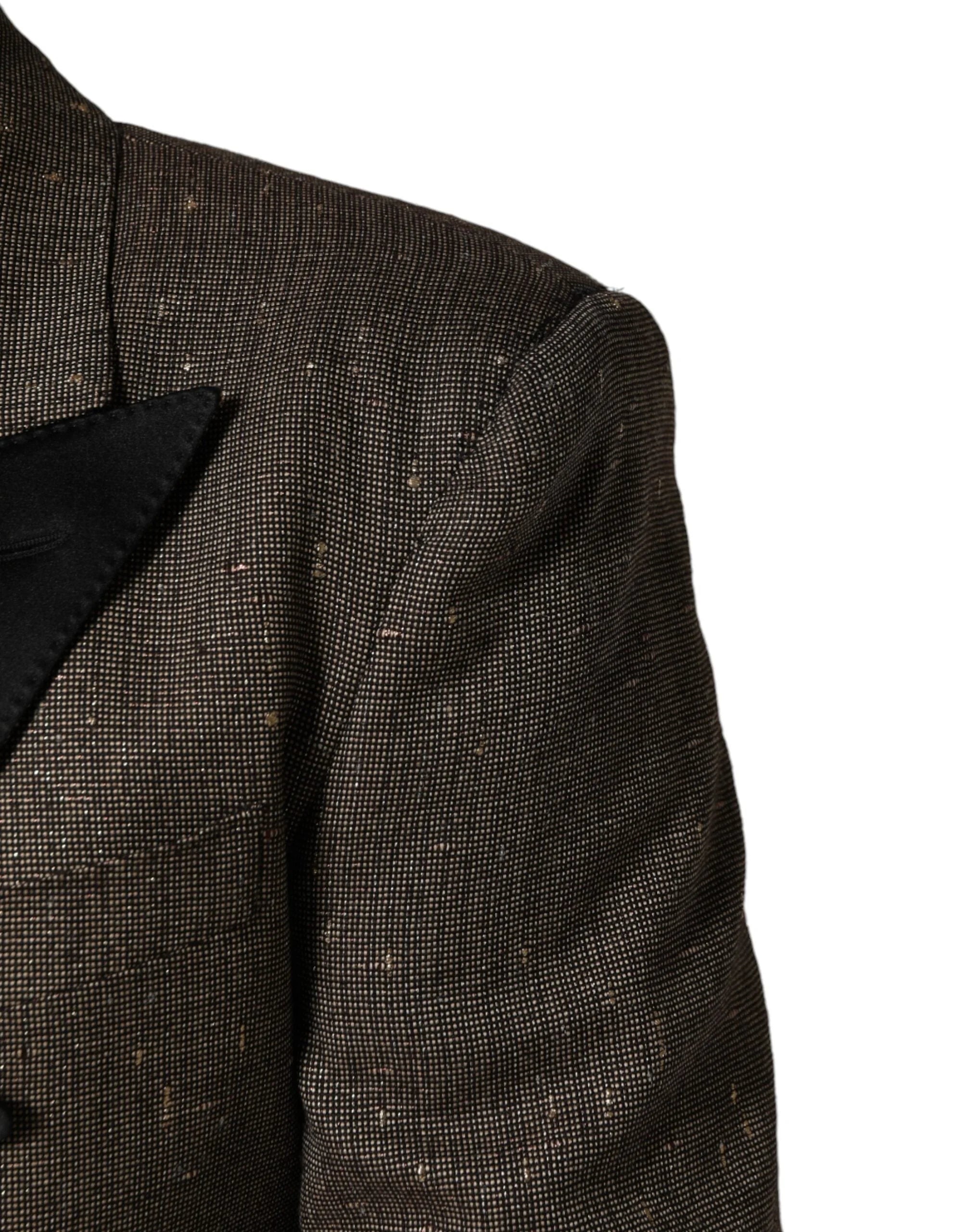 Dolce & Gabbana Gray Double Breasted 2 Button Jacket Blazer - IT52 | XL