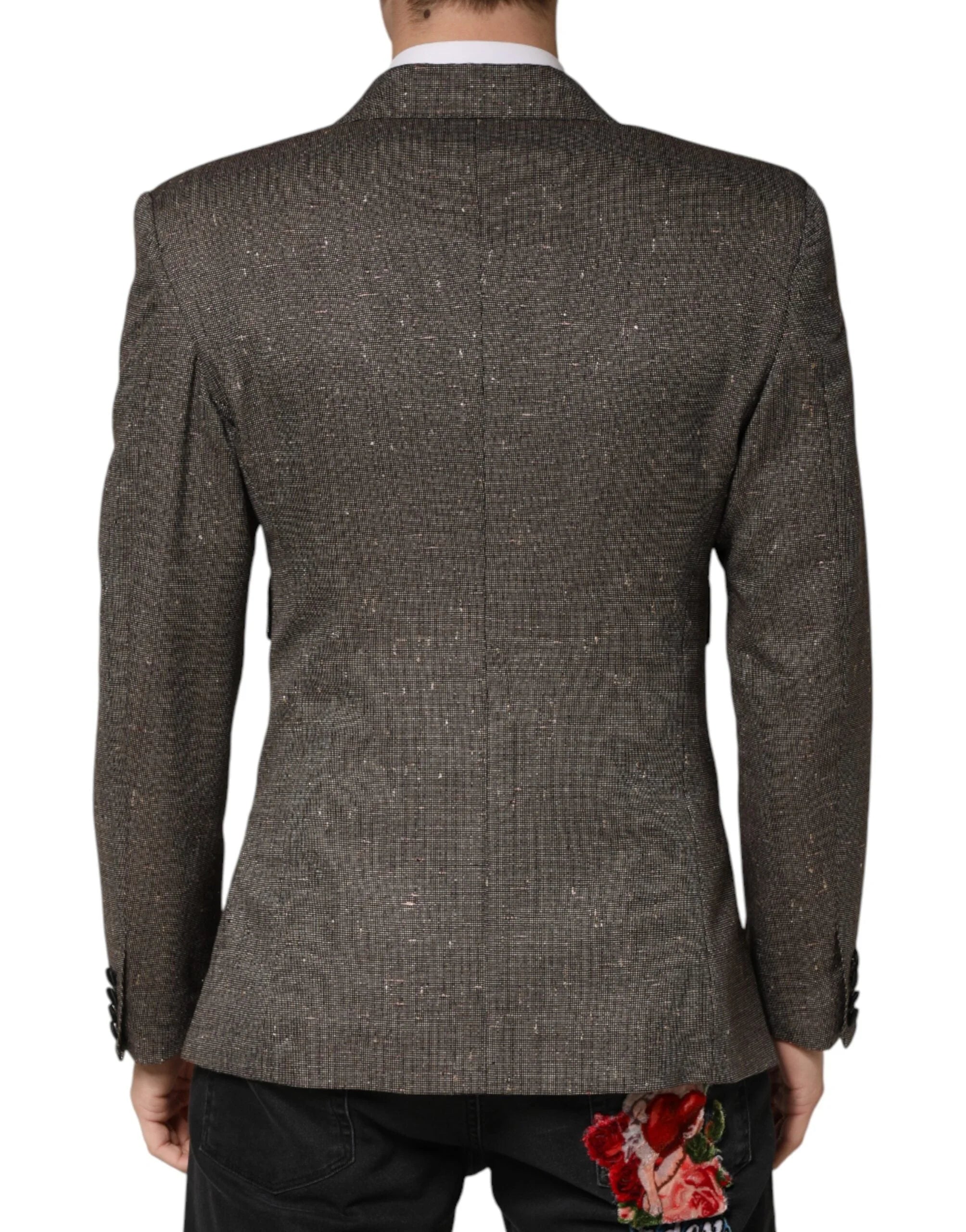 Dolce & Gabbana Gray Double Breasted 2 Button Jacket Blazer - IT52 | XL