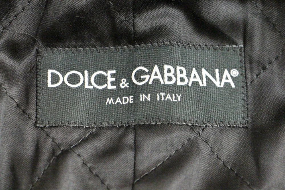 Dolce & Gabbana Gray Double Breasted Coat Jacket - IT48 | M - Overcoats