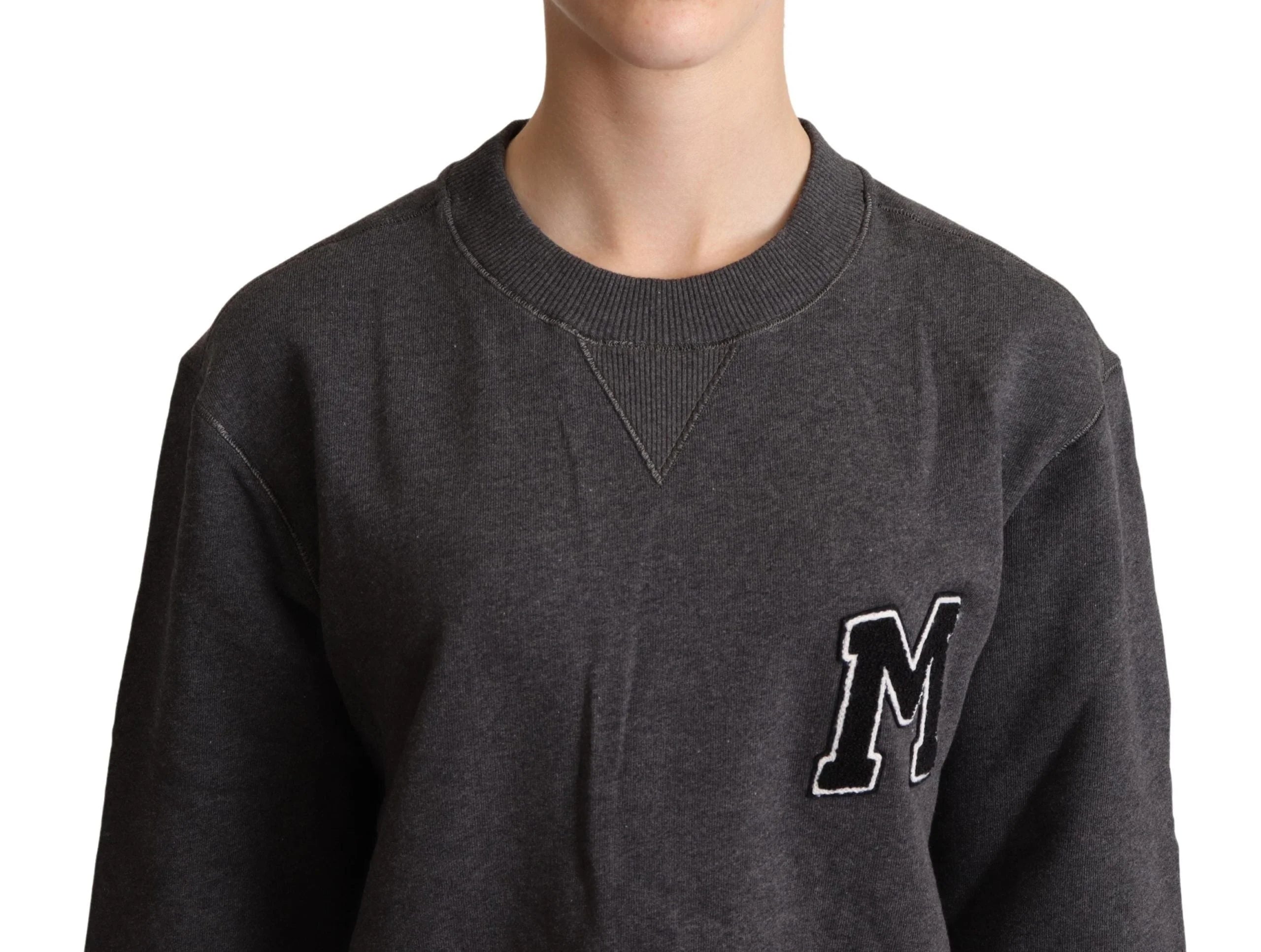 Dolce & Gabbana Gray Embroidered Women Pullover Sweater - IT38 | S - Sweaters