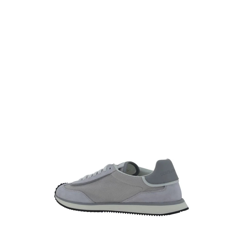 Sneakers basses en tissu gris Dolce & Gabbana