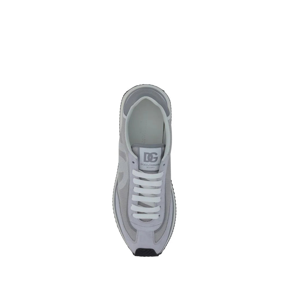 Sneakers basses en tissu gris Dolce & Gabbana