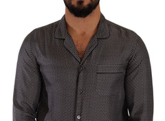 Dolce & Gabbana Gray Fantasy Pattern Pajama Top Mens Shirt - IT4 | S - Pajamas