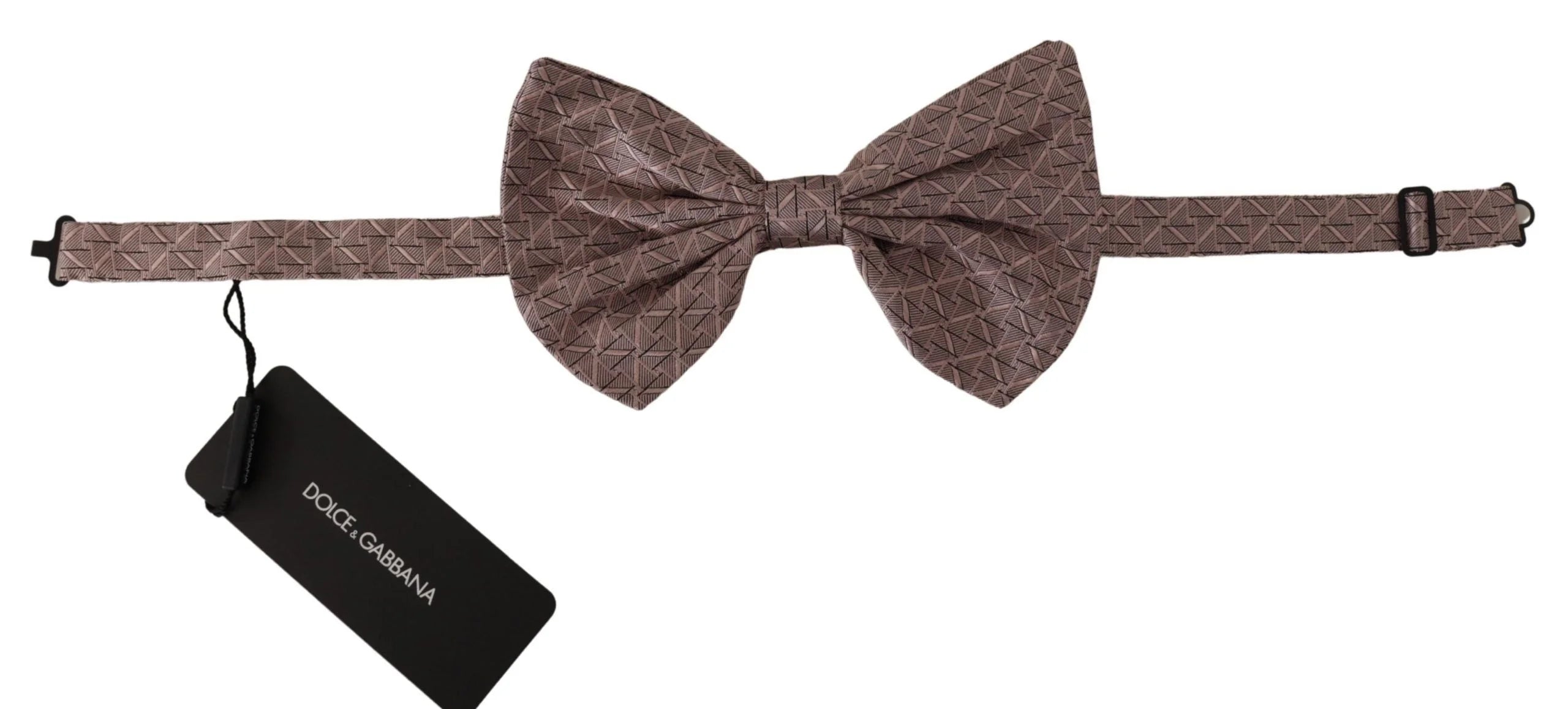 Dolce & Gabbana Gray Fantasy Print Adjustable Neck Papillon Bow Tie - Neckties
