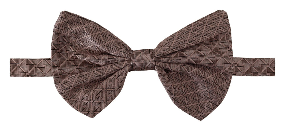 Dolce & Gabbana Gray Fantasy Print Adjustable Neck Papillon Bow Tie - Neckties