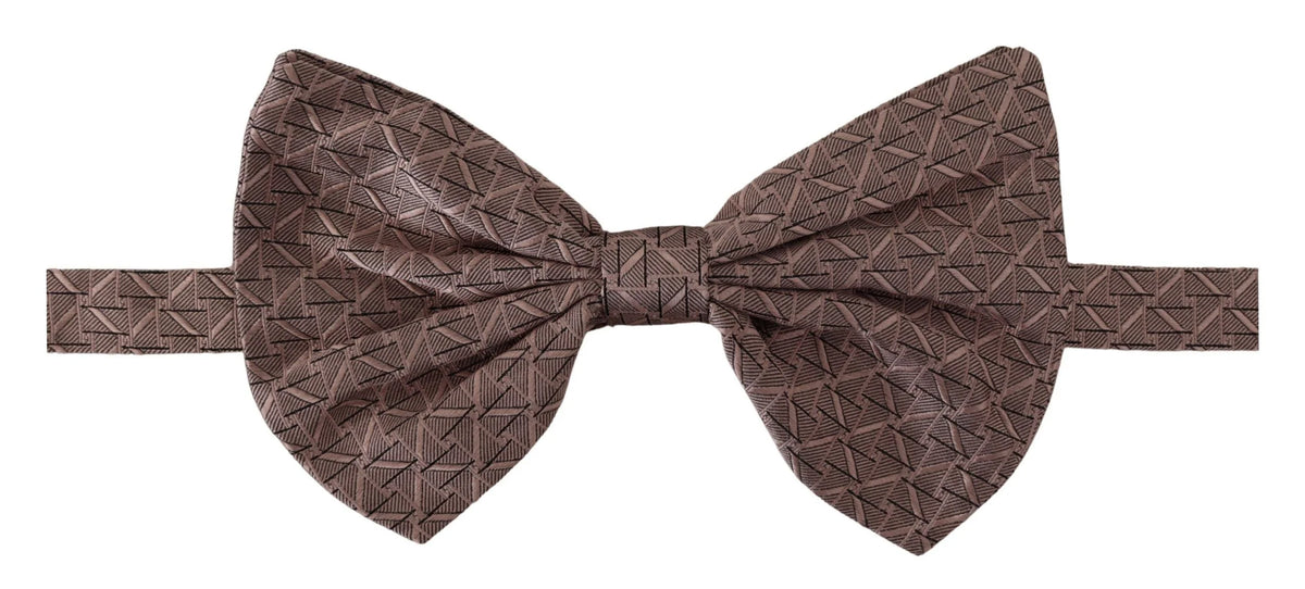 Dolce & Gabbana Gray Fantasy Print Adjustable Neck Papillon Bow Tie - Neckties