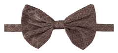 Dolce & Gabbana Gray Fantasy Print Adjustable Neck Papillon Bow Tie - Neckties