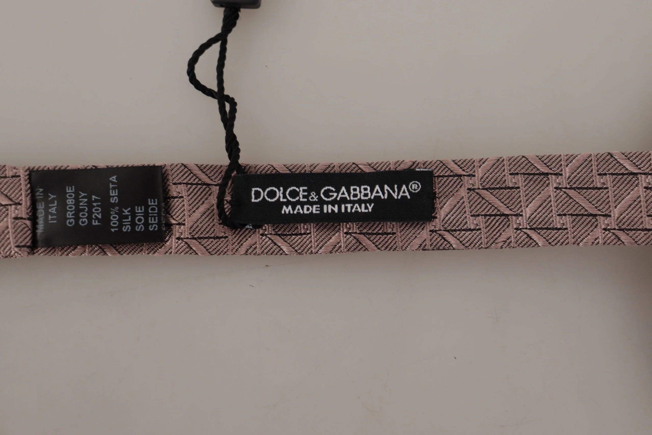 Dolce & Gabbana Gray Fantasy Print Adjustable Neck Papillon Bow Tie - Neckties
